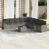Set canapele de grădină cu perne, 10 piese, negru, poliratan GartenMobel Dekor