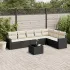 Set mobilier de grădină cu perne, 8 piese gri deschis poliratan GartenMobel Dekor