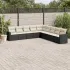 Set canapele de grădină, 9 piese, cu perne, gri, poliratan GartenMobel Dekor