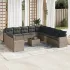 Set canapea de grădină cu perne, 12 piese, gri, poliratan GartenMobel Dekor