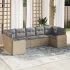Set canapele de grădină, 7 piese, cu perne, bej, poliratan GartenMobel Dekor