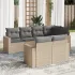 Set canapele de grădină cu perne, 7piese gri deschis poliratan GartenMobel Dekor