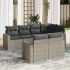 Set canapele de grădină cu perne, 7piese gri deschis poliratan GartenMobel Dekor