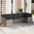 Set canapele de grădină, 7 piese, cu perne, bej, poliratan GartenMobel Dekor