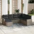 Set canapele de grădină cu perne, 7 piese, negru, poliratan GartenMobel Dekor
