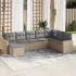 Set mobilier de grădină cu perne, 8 piese gri deschis poliratan GartenMobel Dekor