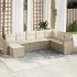 Set mobilier de grădină cu perne, 8 piese gri deschis poliratan GartenMobel Dekor