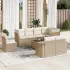 Set mobilier de grădină cu perne, 9 piese, negru, poliratan GartenMobel Dekor