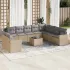 Set canapele de grădină cu perne, 11 piese, gri, poliratan GartenMobel Dekor