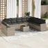 Set canapele de grădină cu perne, 11 piese, gri, poliratan GartenMobel Dekor