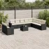 Set canapele de grădină cu perne, 11 piese, gri, poliratan GartenMobel Dekor