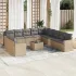 Set canapea de grădină cu perne, 12 piese, gri, poliratan GartenMobel Dekor