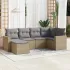 Set canapele de grădină cu perne, 6 piese, bej, poliratan GartenMobel Dekor
