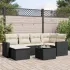 Set canapele de grădină cu perne, 7piese gri deschis poliratan GartenMobel Dekor