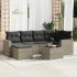 Set canapele de grădină cu perne, 7piese gri deschis poliratan GartenMobel Dekor