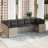 Set canapele de grădină, 7 piese, cu perne, bej, poliratan GartenMobel Dekor