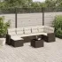 Set canapele de grădină cu perne, 8 piese, maro, poliratan GartenMobel Dekor