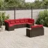 Set canapele de grădină, 9 piese, cu perne, gri, poliratan GartenMobel Dekor