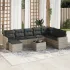 Set canapele de grădină, 9 piese, cu perne, bej, poliratan GartenMobel Dekor