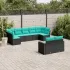 Set canapele de grădină, 9 piese, cu perne, gri, poliratan GartenMobel Dekor