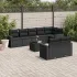 Set mobilier de grădină cu perne, 9 piese, negru, poliratan GartenMobel Dekor
