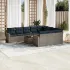 Set canapele de grădină cu perne, 11 piese, negru, poliratan GartenMobel Dekor