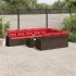 Set canapele de grădină cu perne, 11 piese, negru, poliratan GartenMobel Dekor