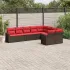 Set mobilier de grădină cu perne, 9 piese, negru, poliratan GartenMobel Dekor