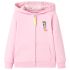Hanorac pentru copii cu glugă și fermoar, roz aprins, 128 GartenMobel Dekor