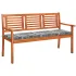 Bancă grădină cu 2 locuri cu pernă 120 cm lemn masiv eucalipt GartenMobel Dekor