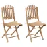 Scaune de grădină pliabile, 2 buc., cu perne, bambus GartenMobel Dekor