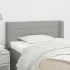 Tăblie de pat cu aripioare gri deschis 203x16x118/128 cm textil GartenMobel Dekor