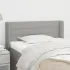 Tăblie de pat cu aripioare gri deschis 203x16x118/128 cm textil GartenMobel Dekor