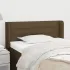 Tăblie de pat cu aripioare maro închis 83x16x118/128 cm textil GartenMobel Dekor