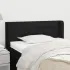 Tăblie de pat cu aripioare negru 203x16x78/88 cm textil GartenMobel Dekor