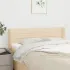 Tăblie de pat cu aripioare, crem, 83x16x118/128 cm, textil GartenMobel Dekor
