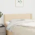 Tăblie de pat cu aripioare, crem, 83x16x118/128 cm, textil GartenMobel Dekor