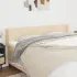 Tăblie de pat cu aripioare, crem, 83x16x118/128 cm, textil GartenMobel Dekor