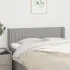 Tăblie de pat cu aripioare gri închis 147x16x78/88 cm textil GartenMobel Dekor