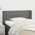 Tăblie de pat cu aripioare gri închis 83x16x118/128 cm textil GartenMobel Dekor