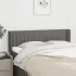 Tăblie de pat cu aripioare gri închis 83x16x118/128 cm textil GartenMobel Dekor