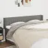 Tăblie de pat cu aripioare gri închis 83x16x118/128 cm textil GartenMobel Dekor