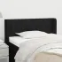 Tăblie de pat cu aripioare, negru, 83x16x118/128 cm, textil GartenMobel Dekor