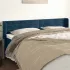 Tăblie de pat cu aripioare gri deschis 203x16x78/88 cm catifea GartenMobel Dekor