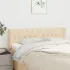 Tăblie de pat cu aripioare, crem, 163x16x118/128 cm, textil GartenMobel Dekor