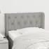 Tăblie de pat cu aripioare gri deschis 163x16x118/128 cm textil GartenMobel Dekor