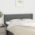Tăblie de pat cu aripioare gri închis 163x16x118/128 cm textil GartenMobel Dekor