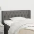 Tăblie de pat cu aripioare gri închis 163x16x118/128 cm textil GartenMobel Dekor
