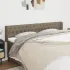 Tăblie de pat cu aripioare, gri taupe, 163x16x118/128cm, textil GartenMobel Dekor