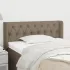 Tăblie de pat cu aripioare, gri taupe, 163x16x118/128cm, textil GartenMobel Dekor